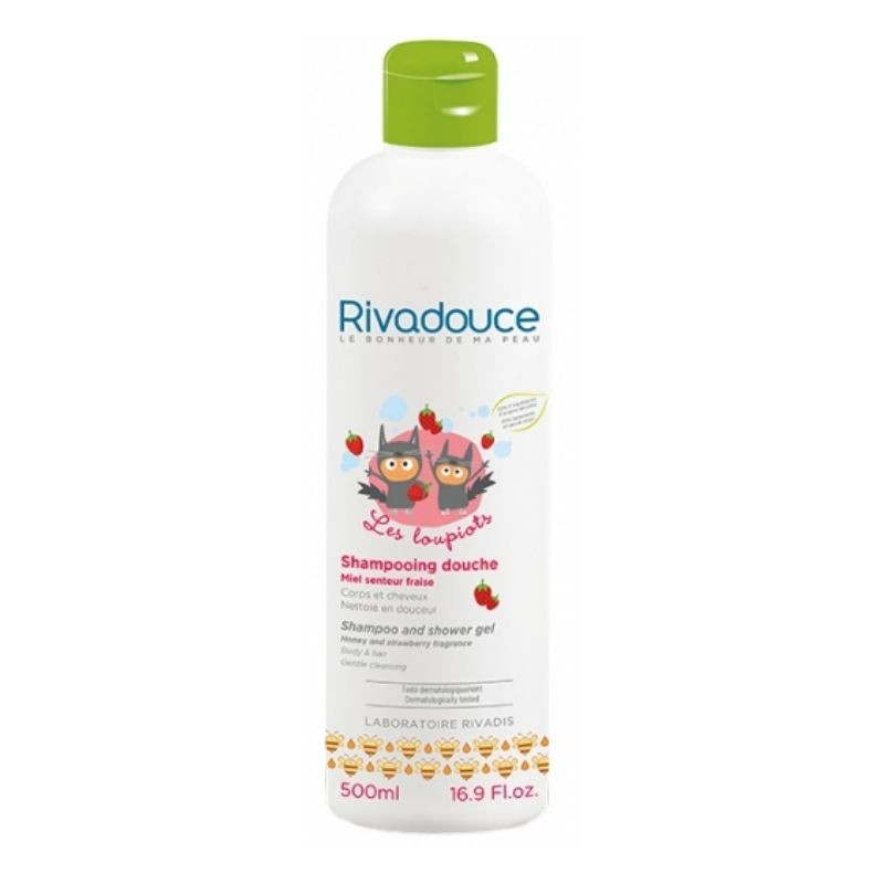 Rivadouce Junior Sampon si Gel Dus Miere si Capsune, 500ml 500ml imagine noua