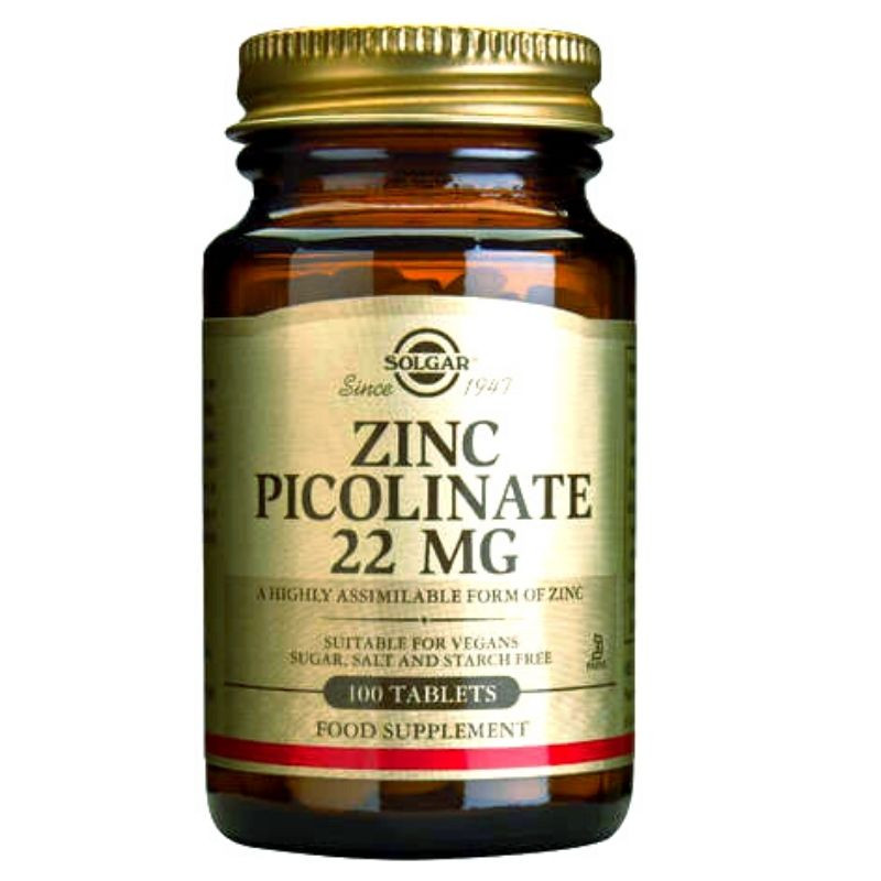 Solgar Zinc Picolinate 22mg, 100 tablete Controlul diabetului 2023-09-22