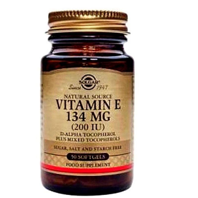 Solgar Vitamin E 134mg, 200 UI, 50 capsule La Reducere 134mg