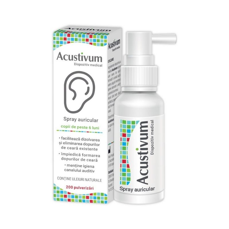 Acustivum spray auricular, 20 ml ORL 2023-09-24