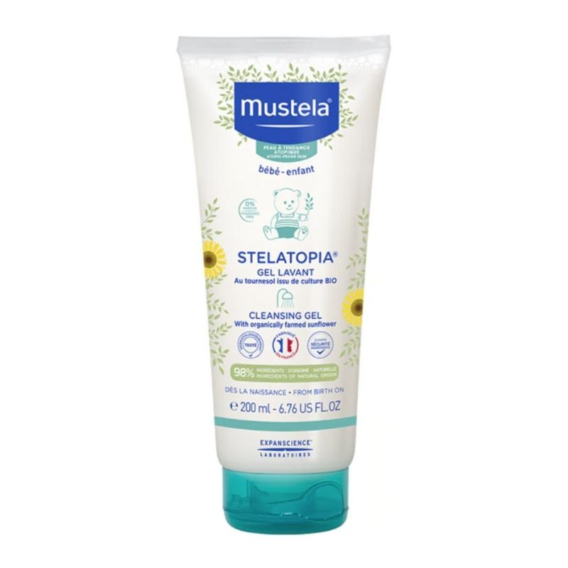 Mustela Stelatopia gel de curatare piele atopica, 200 ml 200% imagine noua