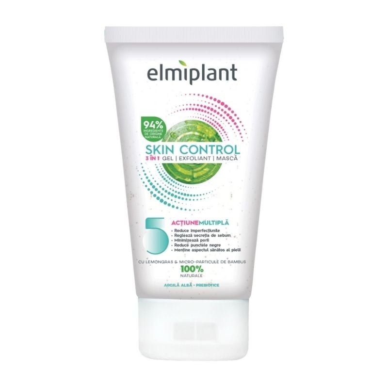 Elmiplant Skin Control 3 In 1 Gel, Exfoliant Masca, 150 ml 150 imagine teramed.ro