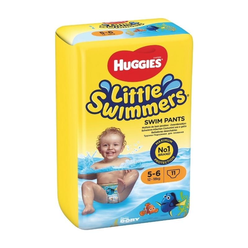 Chilotei Inot Little Swimmers, Nr. 5-6, 12-18kg, 11 Bucati, Huggies