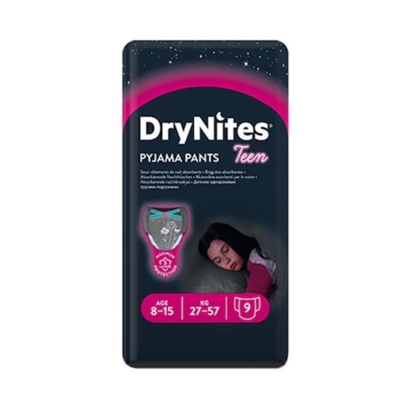 Huggies Drynites Chiloti Absorbanti 27-57 Kg, Fetite 8-15 Ani, 9 Bucati