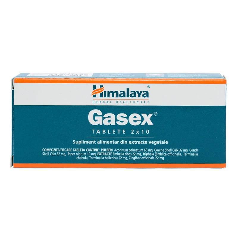 Gasex, in caz de disconfort abdominal, balonare, 20 tablete Balonare 2023-10-02