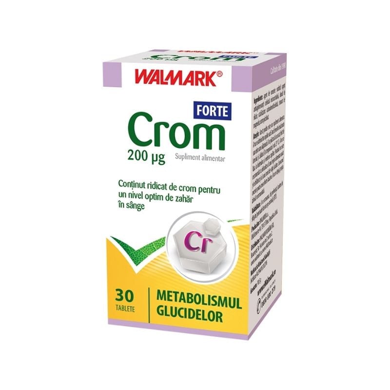 Walmark Crom Forte 200mg, 30 Comprimate