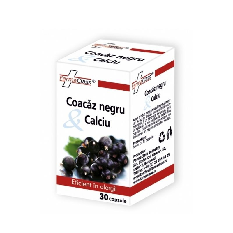 Coacaz negru & Calciu, 30 capsule