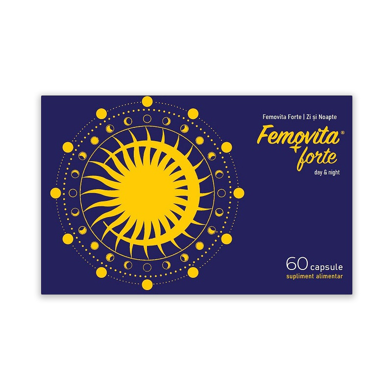 Femovita Forte Day & Night, 60 capsule, menopauza capsule imagine 2021