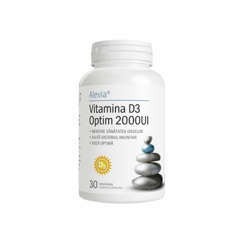 Alevia Vitamina D3 Optim 2000UI, 30 comprimate 2000UI imagine teramed.ro