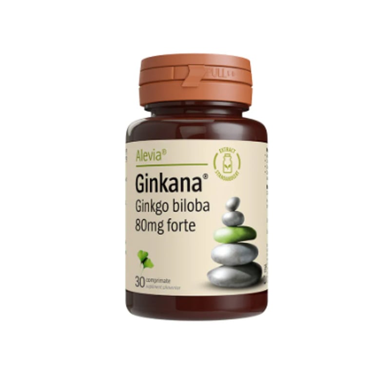 Alevia Ginkana Ginkgo Biloba 80mg Forte, 30 Comprimate