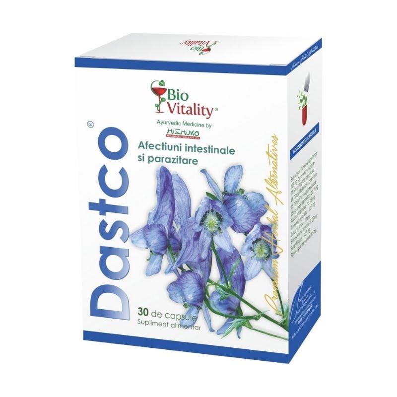 Bio Vitality Dastco pentru afectiuni intestinale, 30 capsule afectiuni imagine 2022