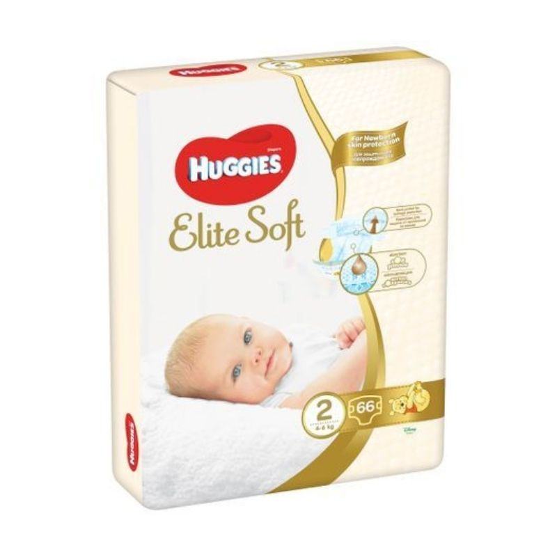 Huggies Elite Soft Jumbo, Nr.2, 4-6kg, 66 bucati La Reducere 4-6kg