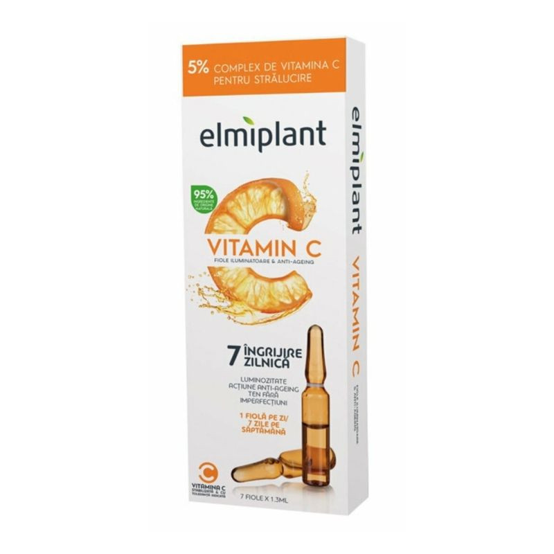 Fiole Antirid Vitamin C, 7 * 1,3 ml, Elmiplant Fiole pentru ten 2023-09-23