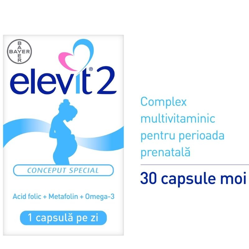 Elevit 2, 30 capsule moi Bayer imagine teramed.ro
