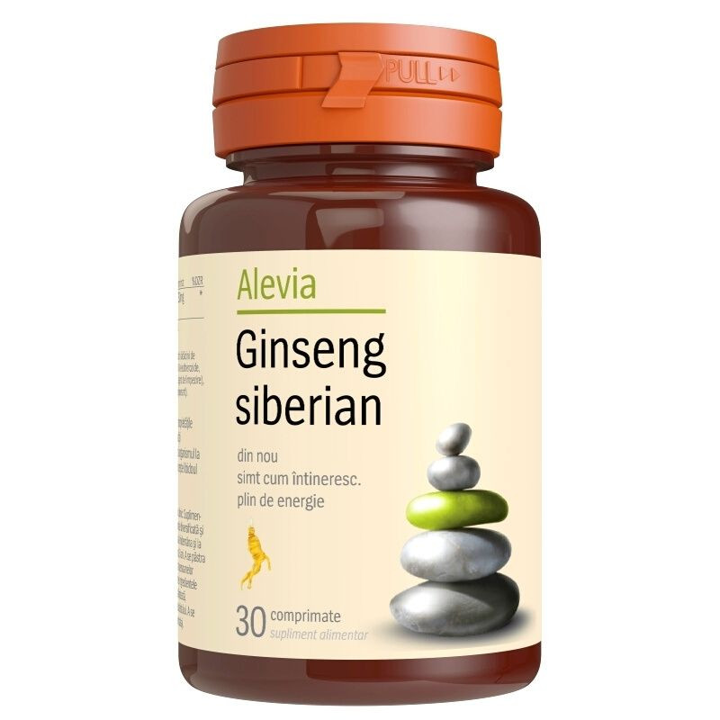 Alevia Ginseng Siberian, 30 Comprimate