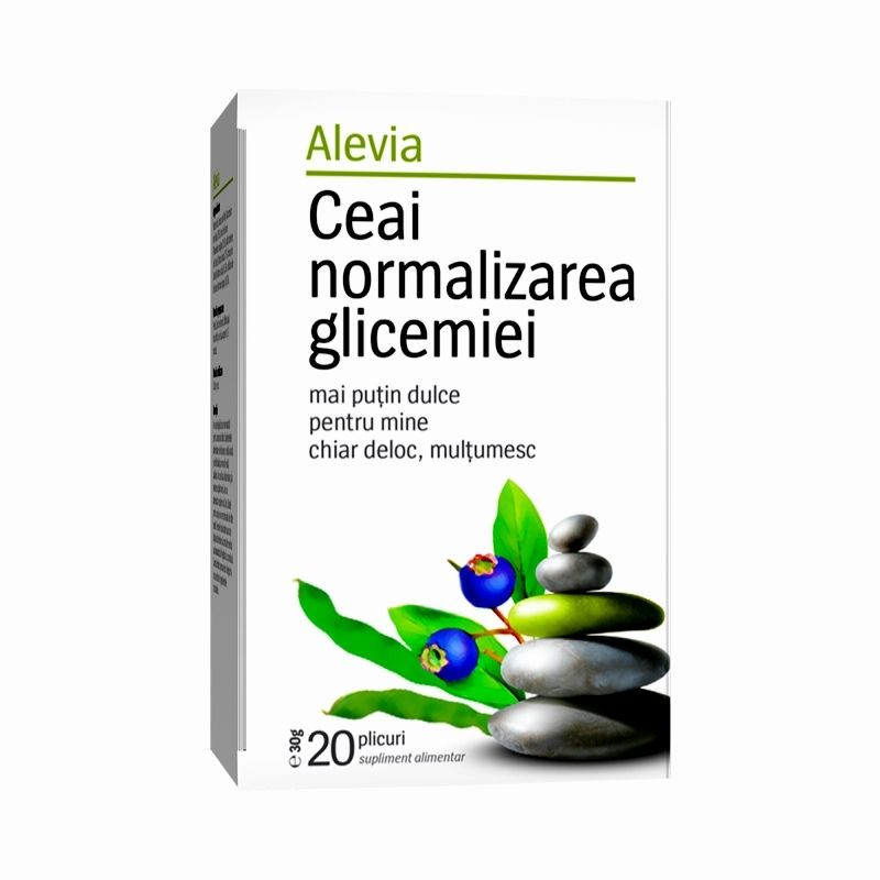 Ceai normalizarea glicemiei, 20 plicuri, Alevia Ceai antiadipos 2023-09-25