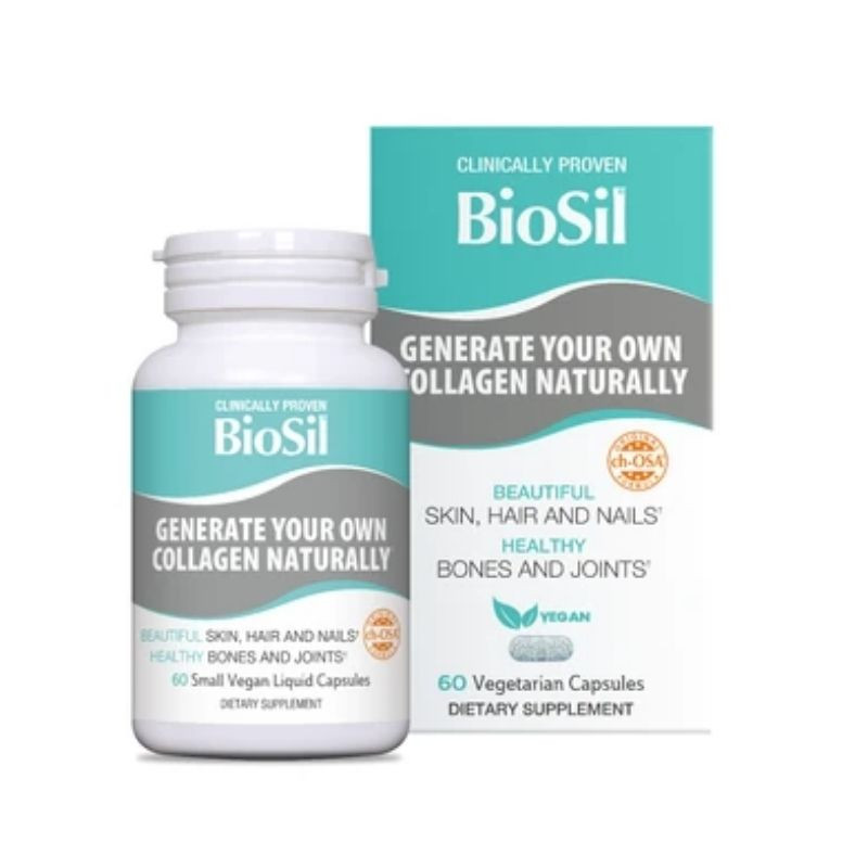 BioSil, 60 capsule, colagen natural pentru piele BioSil imagine noua