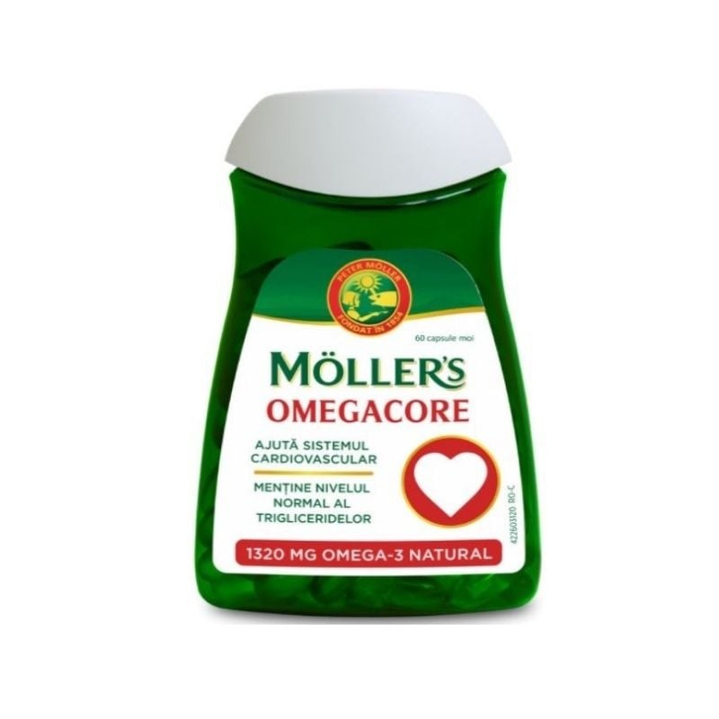 Moller’s Omegacore, 60 capsule moi Omega 3