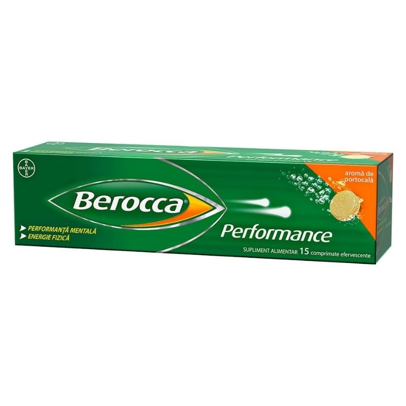 Berocca Performance, Multivitamine, 15 comprimate efervescente Bayer imagine teramed.ro