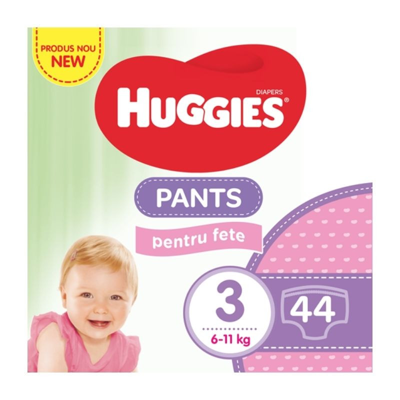 Huggies Pants D Jumbo Girl, Nr.3, 6-11 kg, 44 bucati La Reducere 6-11