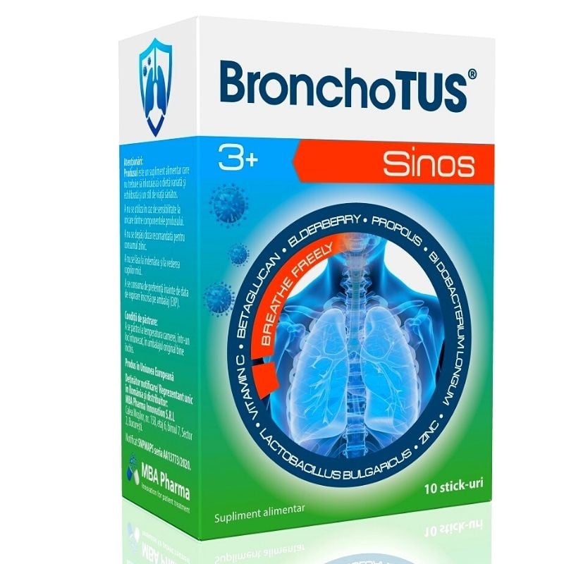 Sinos BronhoTus ,10 stick, antitusiv 10 imagine teramed.ro
