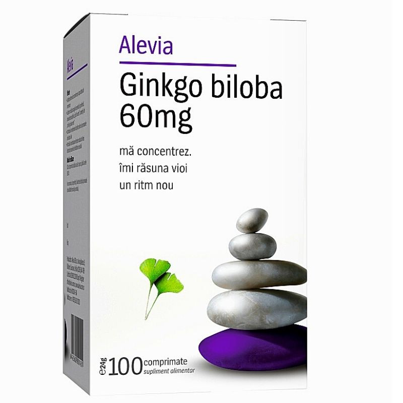 Alevia GINKGO BILOBA 60 mg,100 capsule Activitate imagine teramed.ro