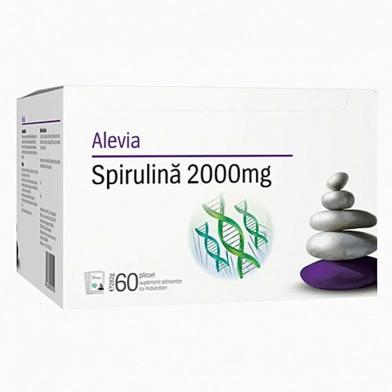Alevia SPIRULINA 2000 mg, 60 plicuri La Reducere 2000