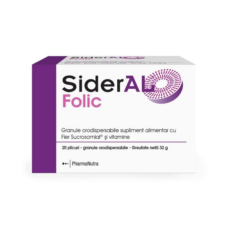 Sideral Folic, 20 plicuri pulbere orodispersabila Copii imagine noua