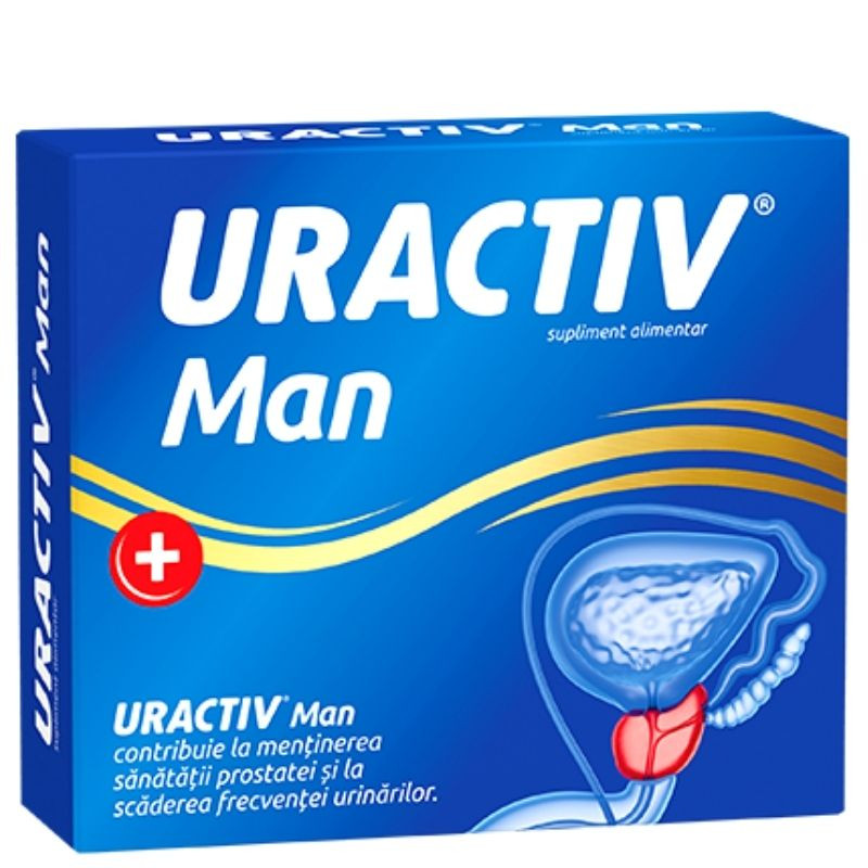 Uractiv Man, 30 capsule, infectii urinare capsule imagine teramed.ro