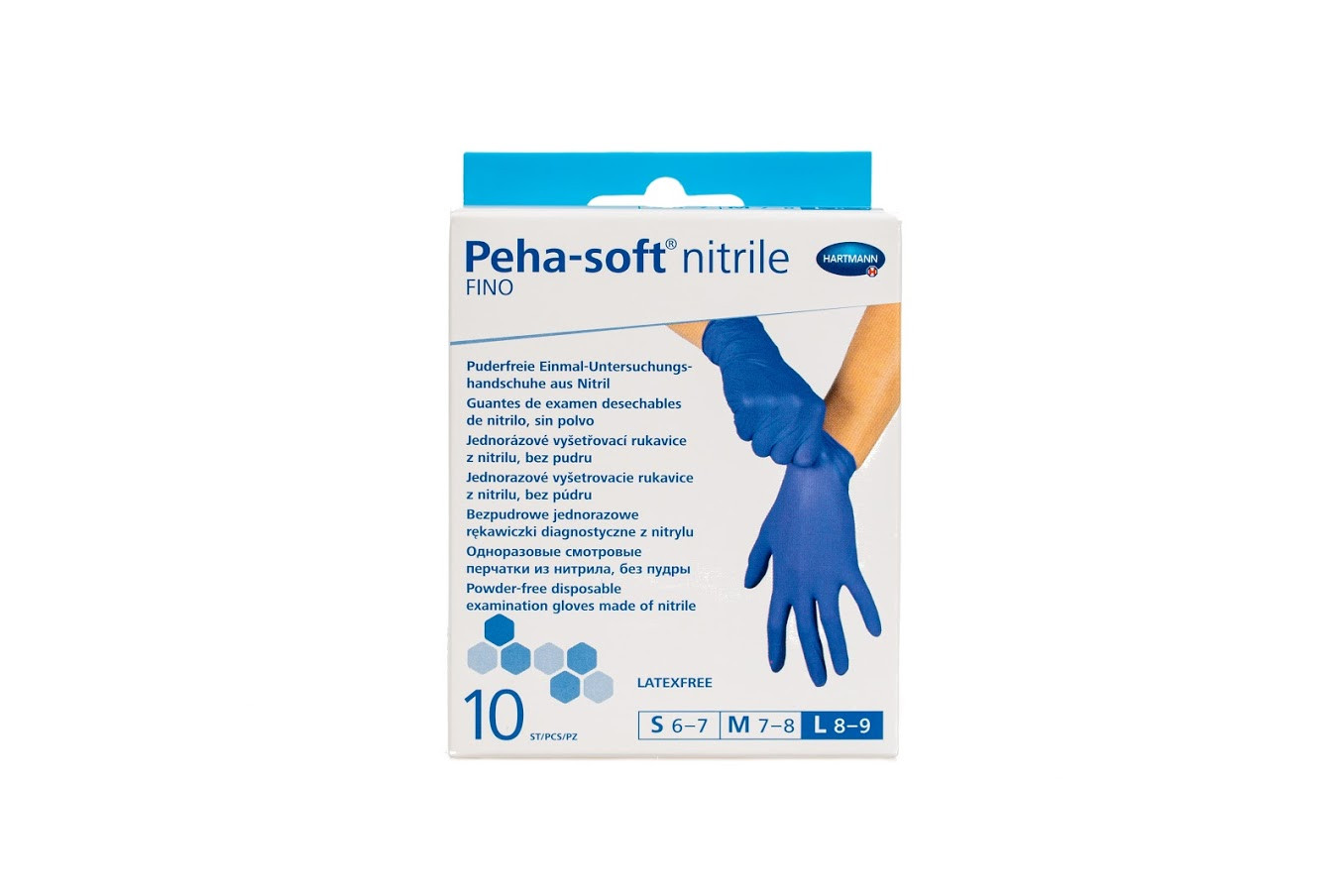 942222 HartMann Peha-soft manusi nitrile fino L, 10 buc 942222 imagine noua