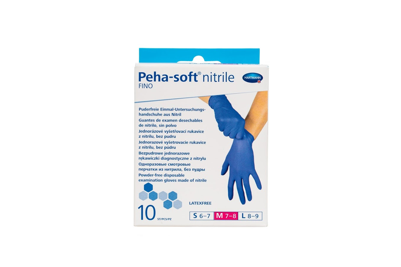 942221 HartMann Peha-soft manusi nitrile fino M, 10 buc 942221 imagine noua