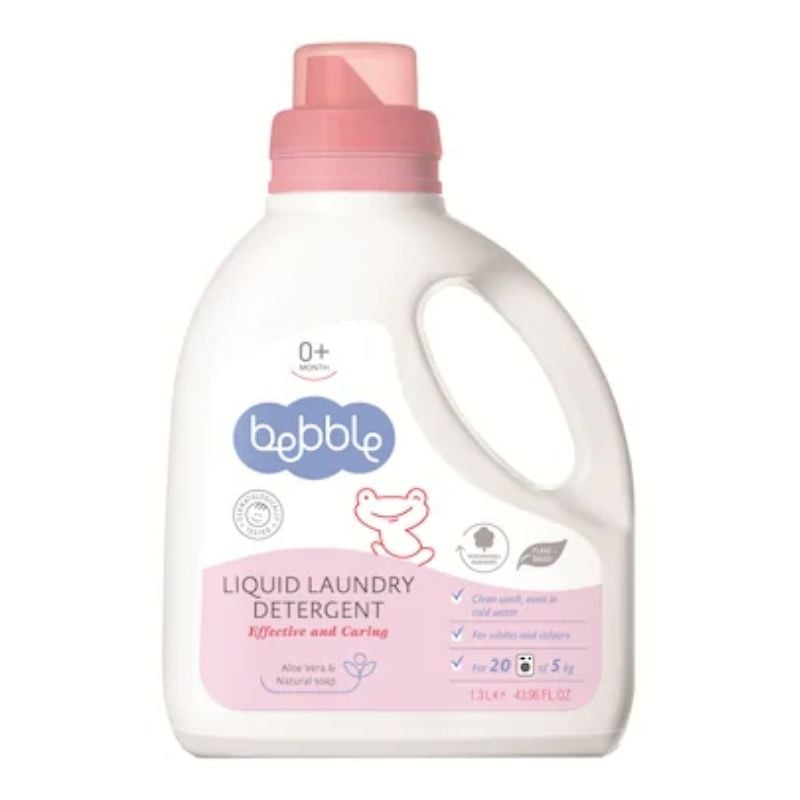 Bebble Detergent Lichid Pentru Rufe De Bebelus 0+ Luni, 1,3l