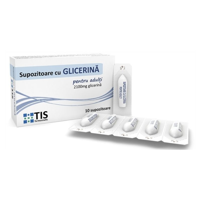 TIS Supozitoare cu glicerina pentru adulti, 10 supozitoare Hemoroizi 2023-09-22