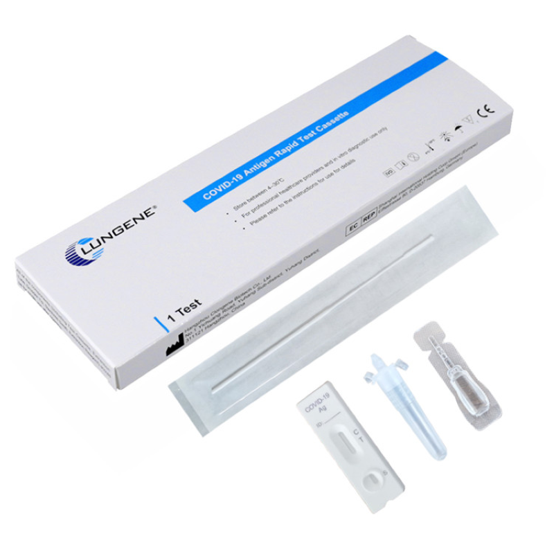 Test rapid antigen COVID 19 nazofaringian, 1 test/cutie, Clungene 