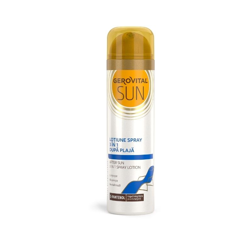 46520 Gerovital Sun Lotiune Spray 3 In1 Dupa Plaja, 150ml