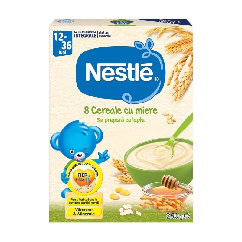 Nestle 8 cereale miere, 250 g 