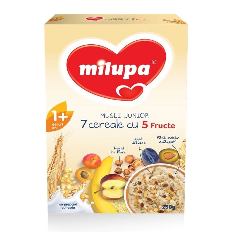 Milupa cereale junior musli fructe, 250g