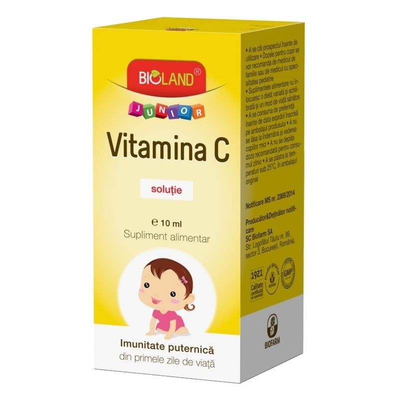Bioland Junior Vitamina C Picaturi, 10ml