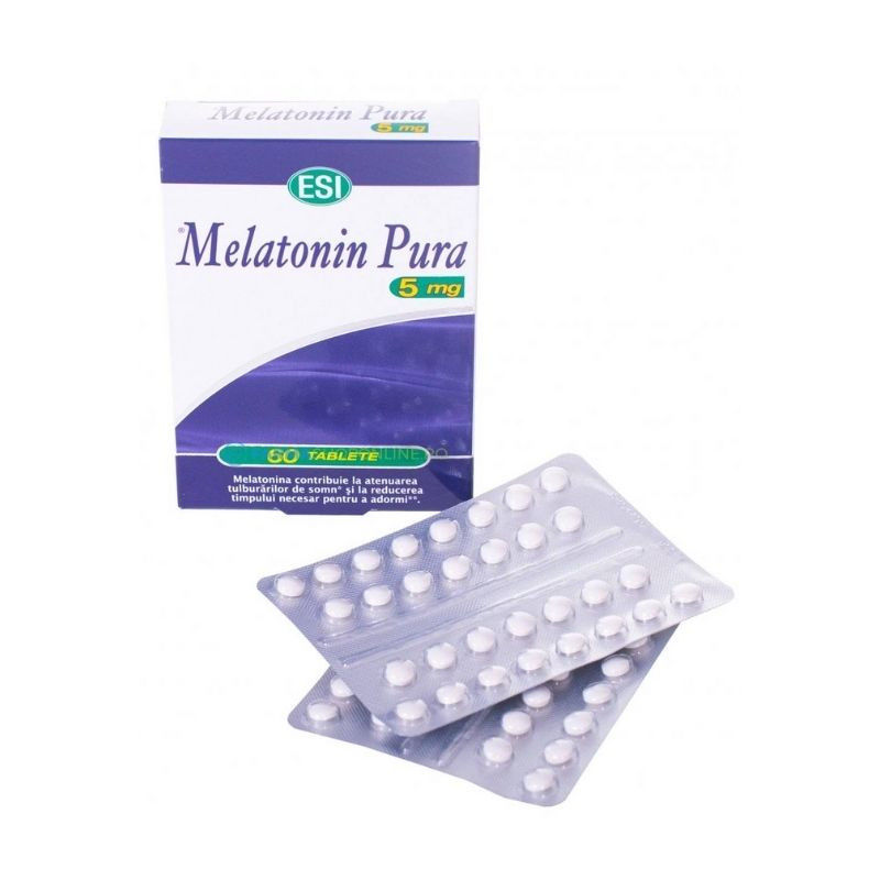Melatonina pura 5 mg, 60 tablete Stres si somn 2023-09-22