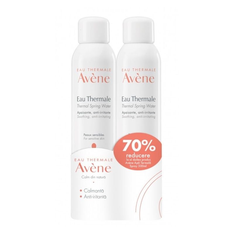 Avene Apa Termala, 300 Ml Pachet 1+1*70%