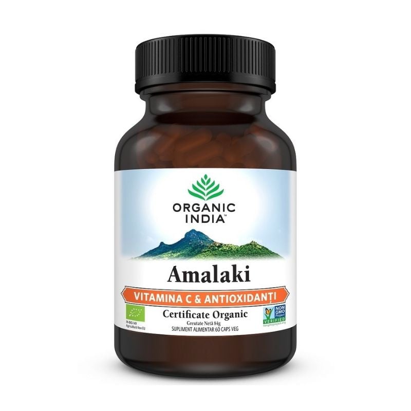 ORGANIC INDIA Amalaki Vitamina C & Antioxidanti Naturali, 60 capsule amalaki imagine noua