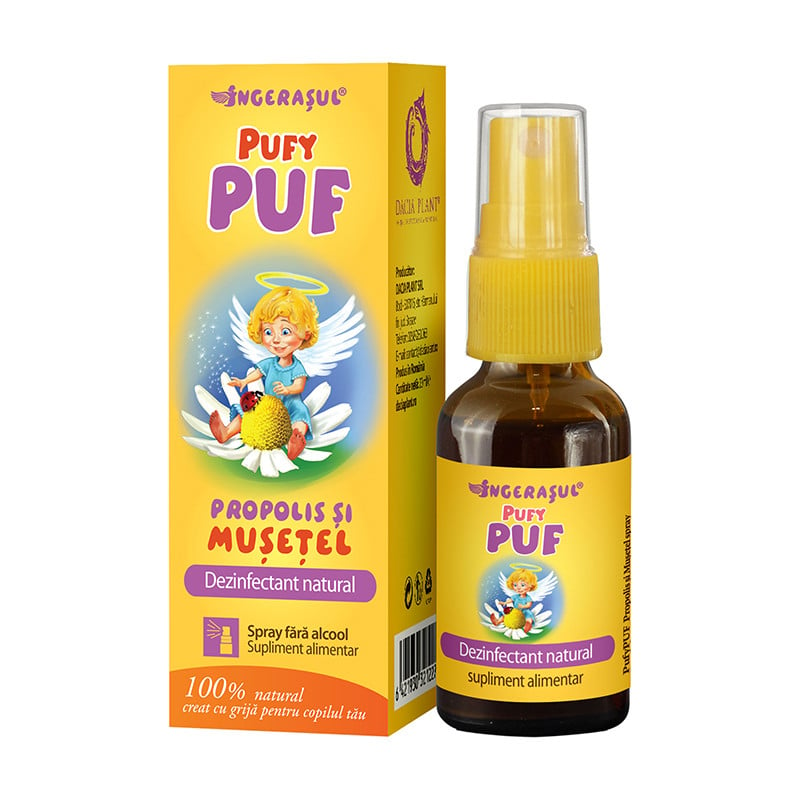 Ingerasul PufyPUF Propolis si Musetel spray, 20 ml