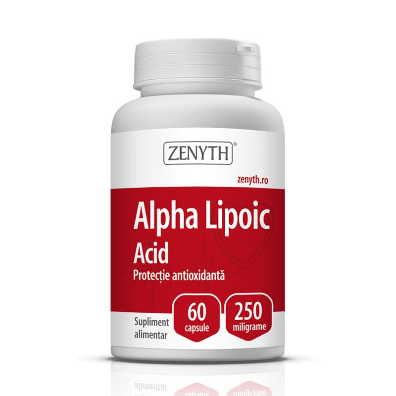 Alpha Lipoic Acid 250mg, 60 capsule, Zenyth 250mg imagine teramed.ro