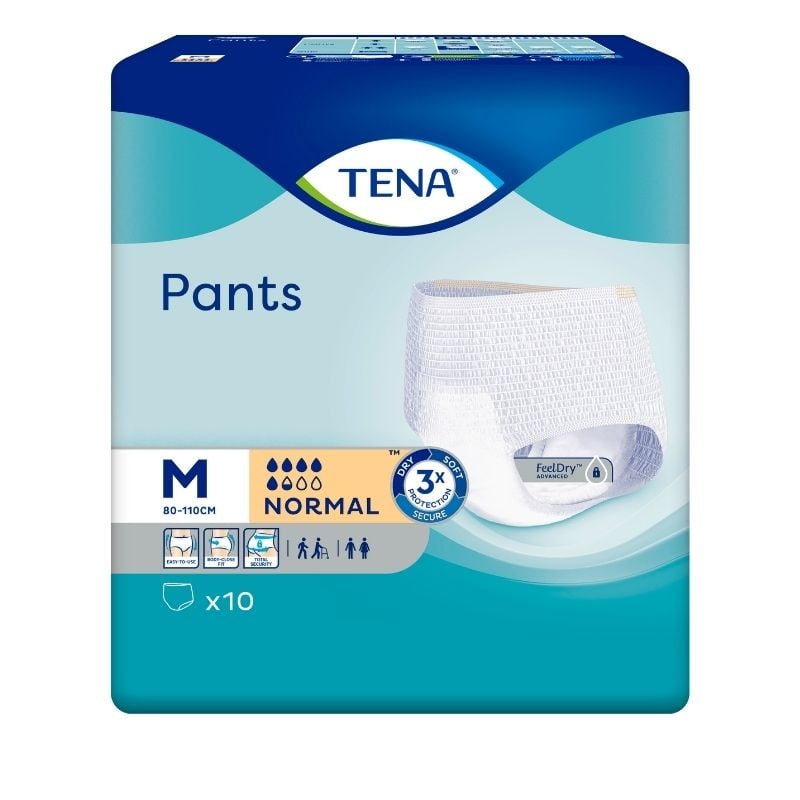 Scutece adulti TENA Pants Normal Medium, 10 bucati