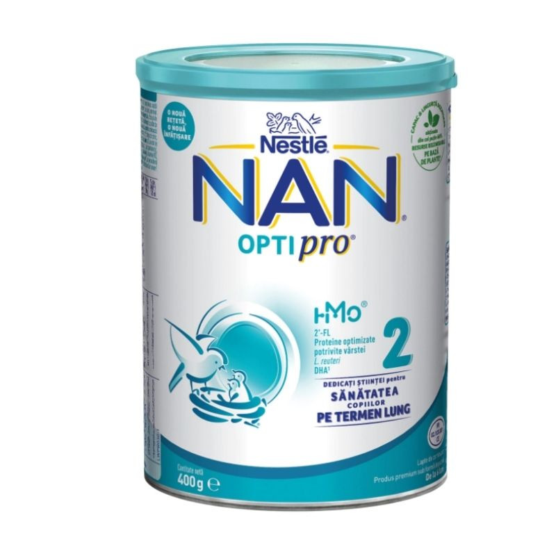Nestlé NAN® OPTIPRO® 2 HMO®, de la 6 luni, 400g 400g imagine 2022
