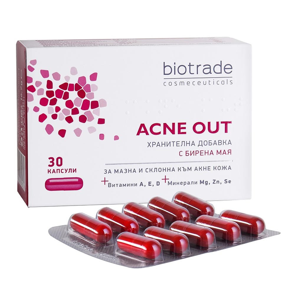 Biotrade Acne Out Pentru Ten Gras, 30 Capsule