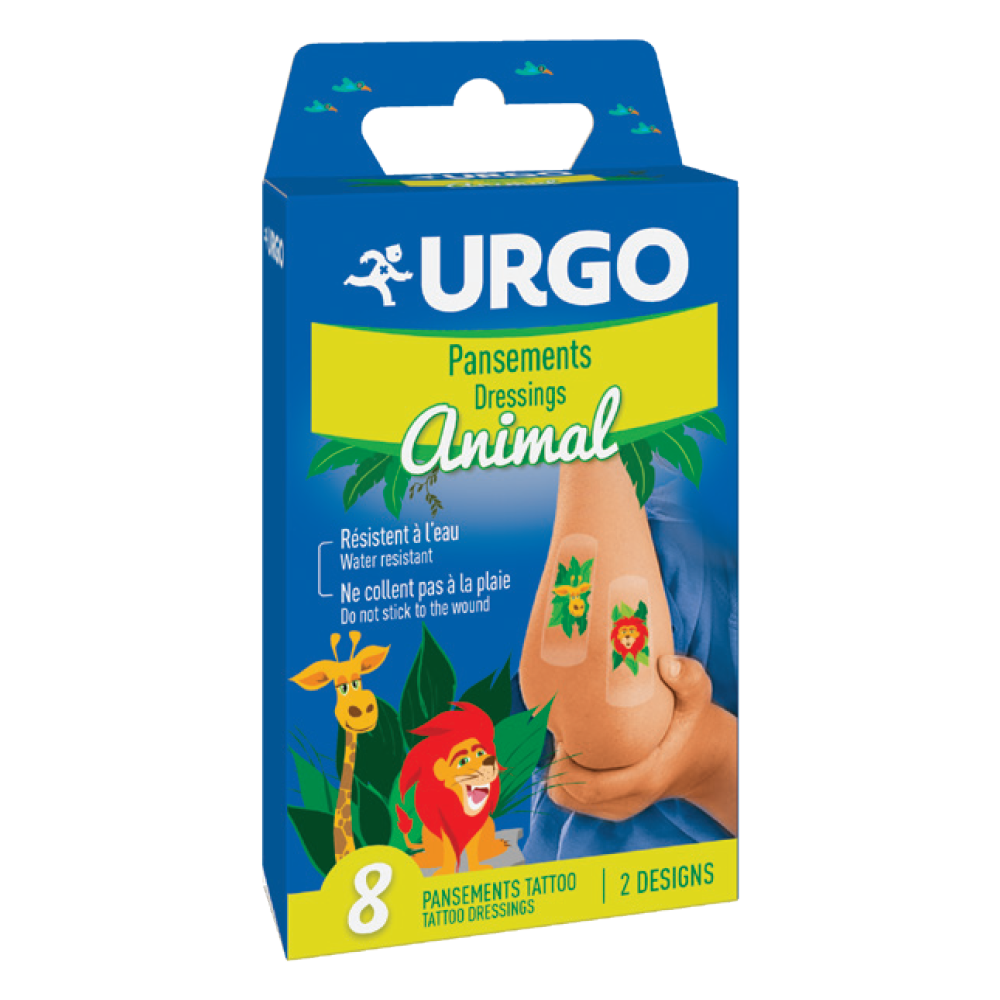 Plasturi urgo jungle tattoo, 8 bucati