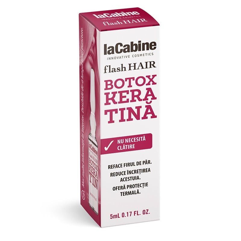 La Cabine Flash Hair Botox Keratin fiola pentru par, 5ml 5ml imagine 2022