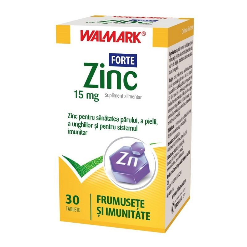 Walmark Zinc Forte 15mg, 30 comprimate Par, unghii si piele 2023-10-02 3