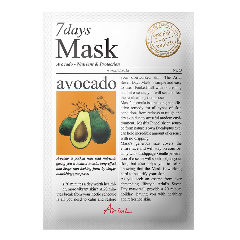 ARIUL 7 Days masca servetel Avocado, 20 g Ariul imagine 2022